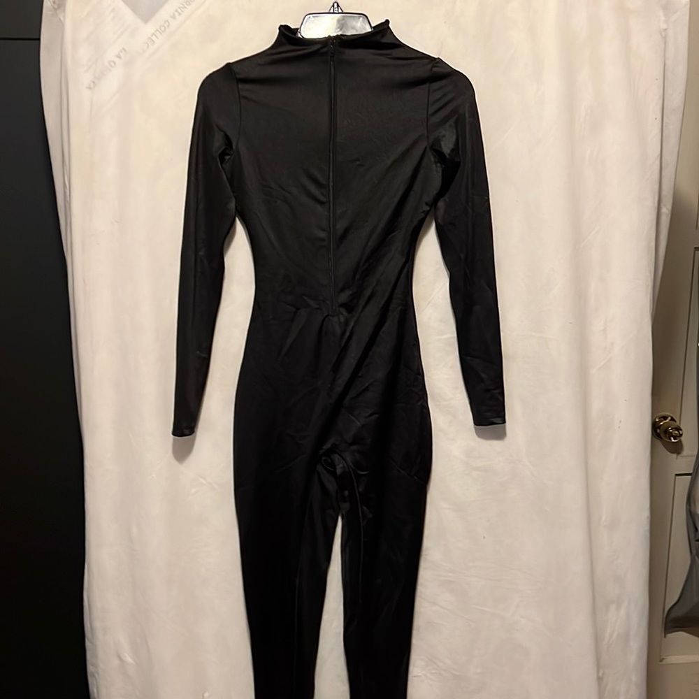 SKIMS Black Long Sleeve Zip-Front Jumpsuit